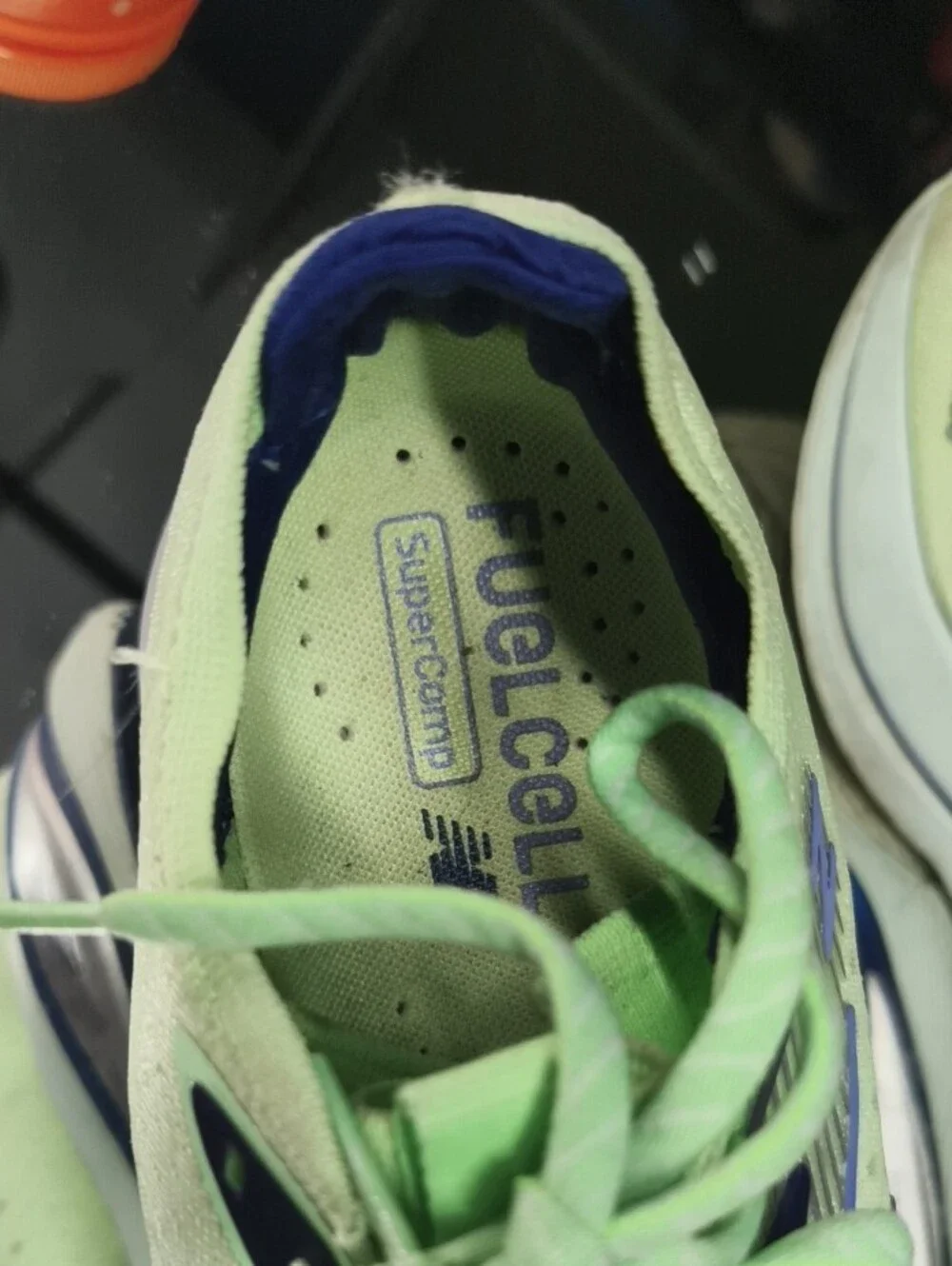 New Balance Women’s 10 FuelCell Running Shoes in Neon Green and Navy.  Very Nice